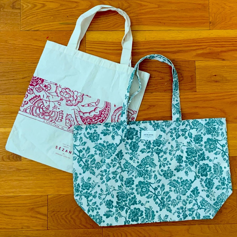 Sézane cotton bags - never used